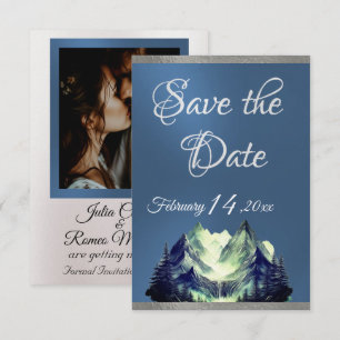Aquarellberge 2 Blau 2 Save The Date