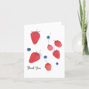 Aquarellberries Danke-Karte Dankeskarte