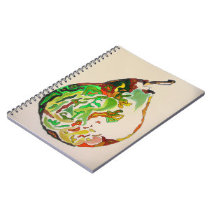 Aquarellbild für Birnfrüchte Notizblock