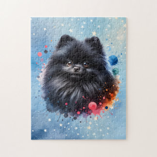 Aquarellbild für den Schwarzen Spitz