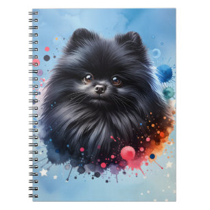 Aquarellbild für den Schwarzen Spitz Notizblock