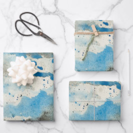 Aquarellbild Geschenkpapier Set