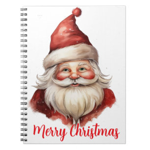 Aquarellbild Santa Claus Notizblock