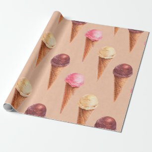 Aquarellbild von Eis. Nahtlose Pappe Geschenkpapier
