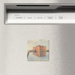 Aquarellbild von Paphos Castle Magnet