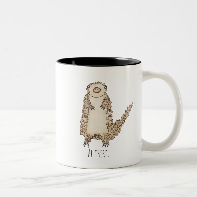 Aquarellbild Zweifarbige Tasse (Rechts)