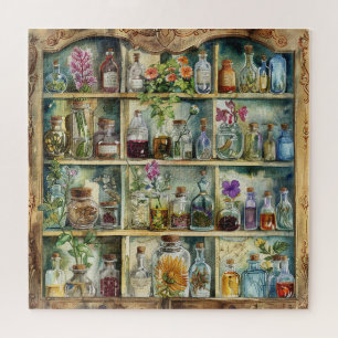 Aquarellbilder alter Apothekerschrank
