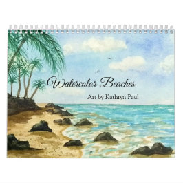 Aquarellbilder an der Wand Kalender