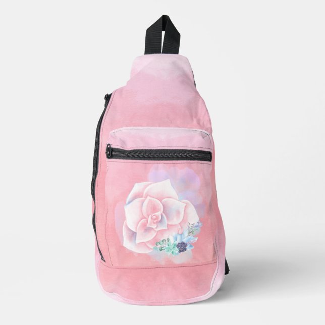 Aquarellbilder Crossbody Bag (Vorderseite)