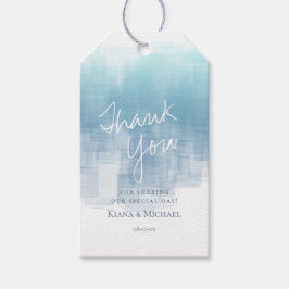 Aquarellbilder Danke Dusty Blue ID774 Geschenkanhänger