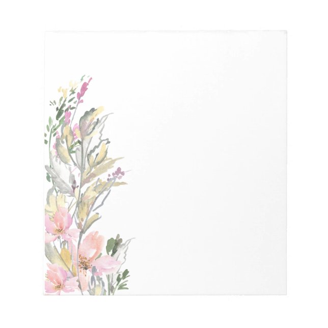 Aquarellbilder für Blumenbündel Notizblock (Vorderseite)