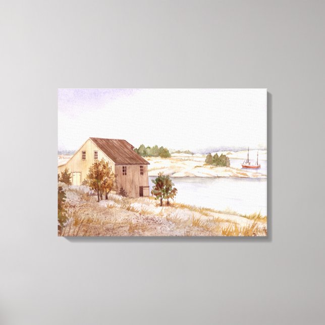 Aquarellbilder für das Fischerhaus Leinwanddruck (Vorderseite)