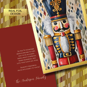 Aquarellbilder für Nutcracker Weihnachten Folien Feiertagskarte
