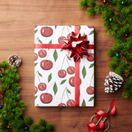 Aquarellbilder für Rote Kirschen Geschenkpapier