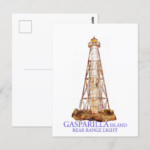 Aquarellbilder Gasparilla Insel Postkarte