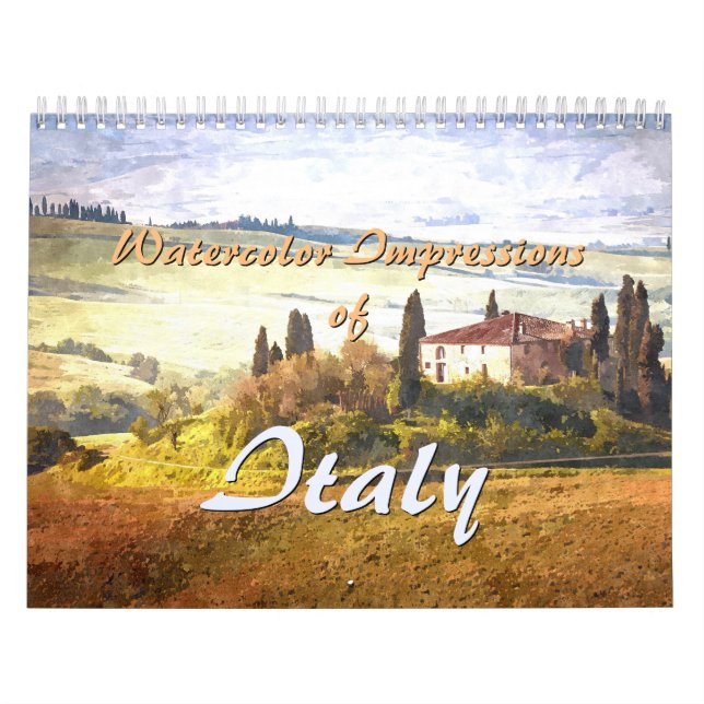 Aquarellbilder in Italien Kalender (Titelbild)