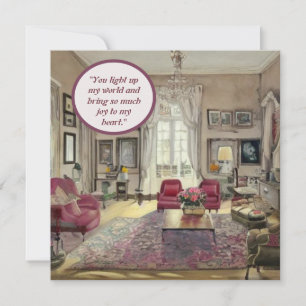 Aquarellbilder: "Liebe in Farbe" Mitteilungskarte