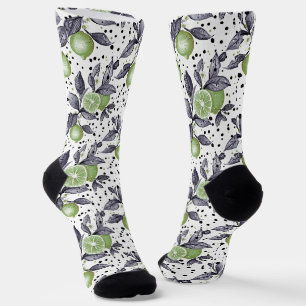 Aquarellbilder mit detaillierten grünen Blätter, L Socken