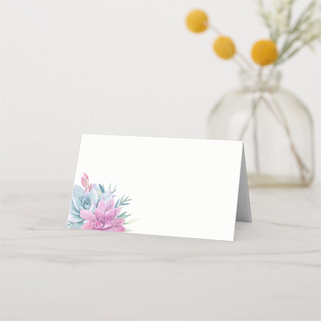 Aquarellbilder Modernes Elegantes Platzkarte (Vorderseite)