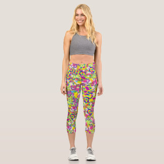 Aquarellbilder, Muster Gedreht Flop Capri Leggings