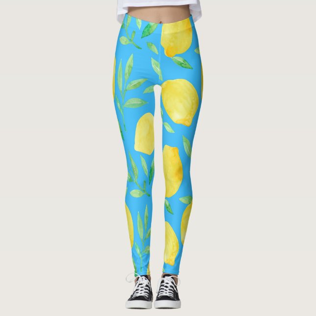 Aquarellbilder - Nahtloses Design Leggings (Vorderseite)
