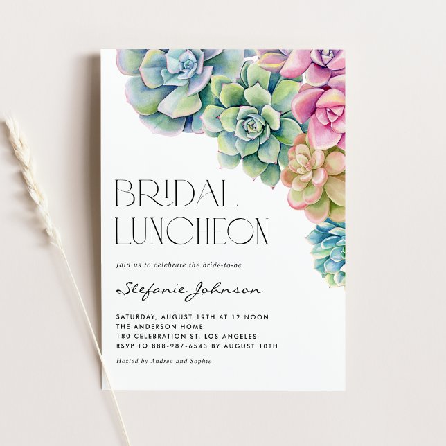 Aquarellbilder Sommer Bridal Luncheon Einladung (Von Creator hochgeladen)