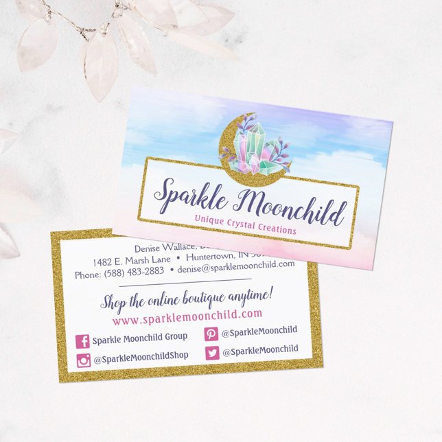 Aquarellbilder und Goldmond Social Network Visitenkarte (Von Creator hochgeladen)