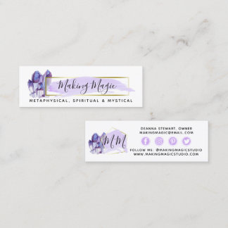 Aquarellbilder und Minimalistische Social Media Mini Visitenkarte