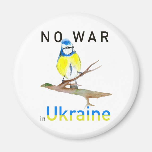 Aquarellbilder zur Unterstützung der Ukraine Magnet (Vorne)