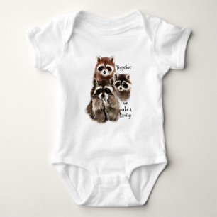 Aquarellbilder zusammen machen wir ein Familienang Baby Strampler