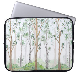 Aquarellbilderwald. Kinder Laptopschutzhülle