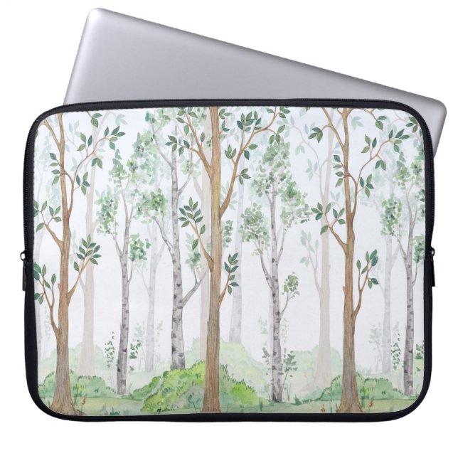 Aquarellbilderwald. Kinder Laptopschutzhülle (Vorderseite)
