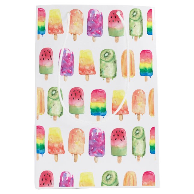 Aquarellbläschen Mittlere Geschenktüte (Vorderseite)