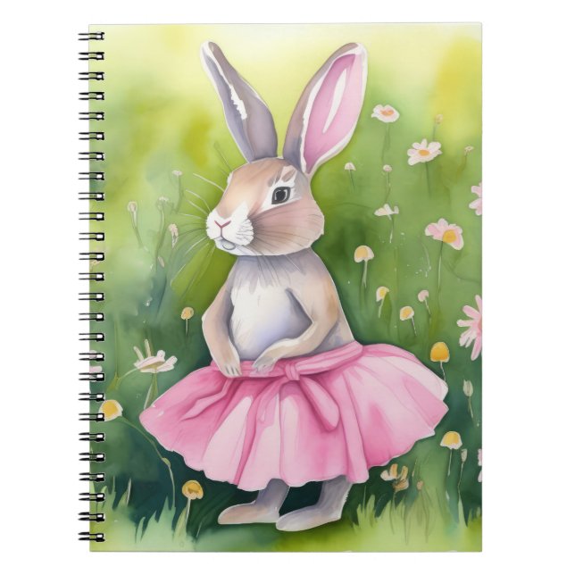 Aquarellblase in rosa Tutu Notizblock (Vorderseite)