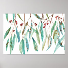 Aquarellblätter Poster