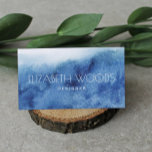 Aquarellblau Abstrakter Ozean Beruflich Visitenkarte<br><div class="desc">Wasserfarbe rustikale stilvolle abstrakte OzeanVisitenkarte. Perfekt für Designer,  Fotografen,  Make-up Künstler,  Autoren,  Event-Planer und mehr!</div>