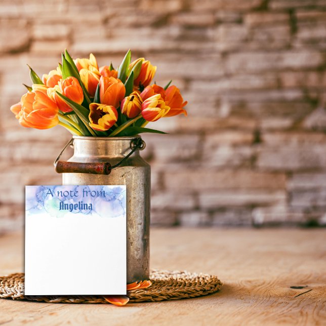 Aquarellblau aquamariner grüner Splint Notizblock (Von Creator hochgeladen)