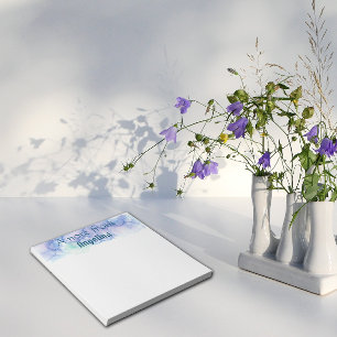 Aquarellblau aquamariner grüner Splint Notizblock