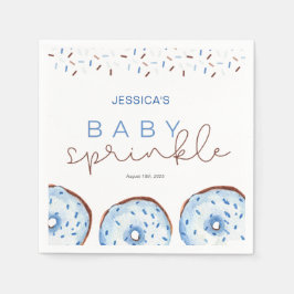 Aquarellblau Donuts Baby Sprinkle Dusche Serviette