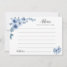 Aquarellblau-dustige Blumenempfehlungen Hinweiskarte