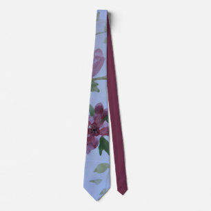Aquarellblau floral Stilvoll Krawatte