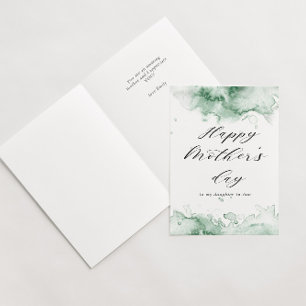 Aquarellblau fröhliche Mutterkarte Karte