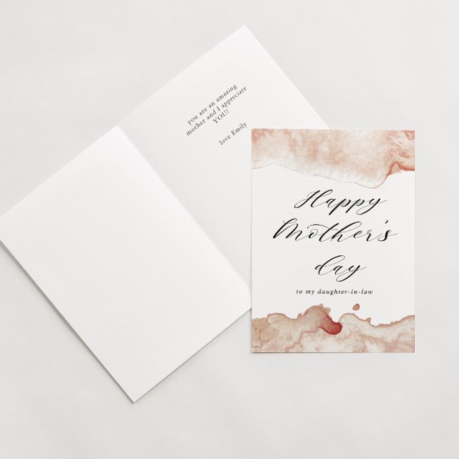 Aquarellblau fröhliche Mutterkarte Karte (Von Creator hochgeladen)