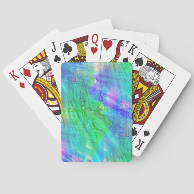 Aquarellblau, grün spielkarten (Rückseite)
