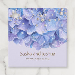 Aquarellblau Hydrangea Pearl Geschenkanhänger