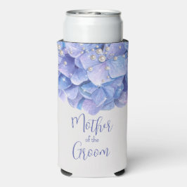 Aquarellblau Hydrangea Pearl Selters Dosenkühler