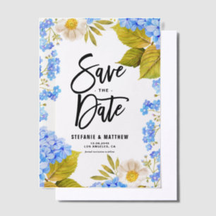 Aquarellblau Hydrangea Save the Date