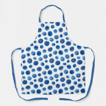 Aquarellblau-Marinepolka-Punkte. Modernes Muster