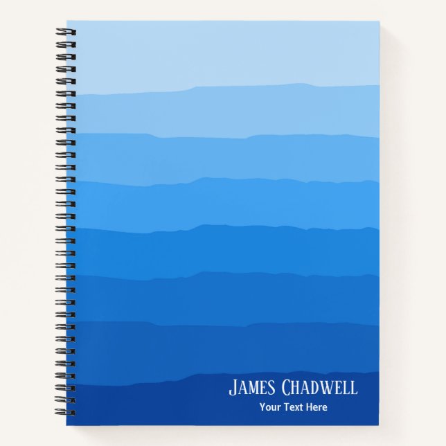 Aquarellblau Notizbuch (Vorderseite)