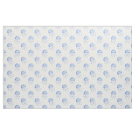 Aquarellblau-Quallen-Stranddesign Stoff